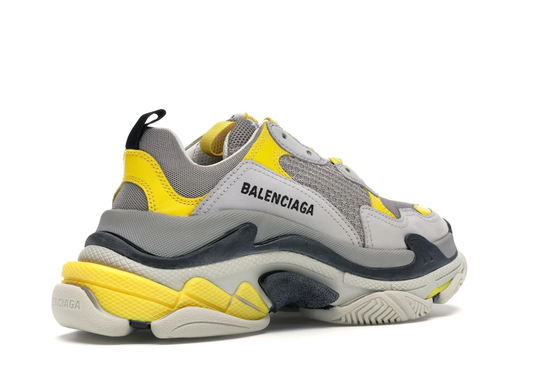 Vue 33 de Balenciaga Triple S Grey Yellow 