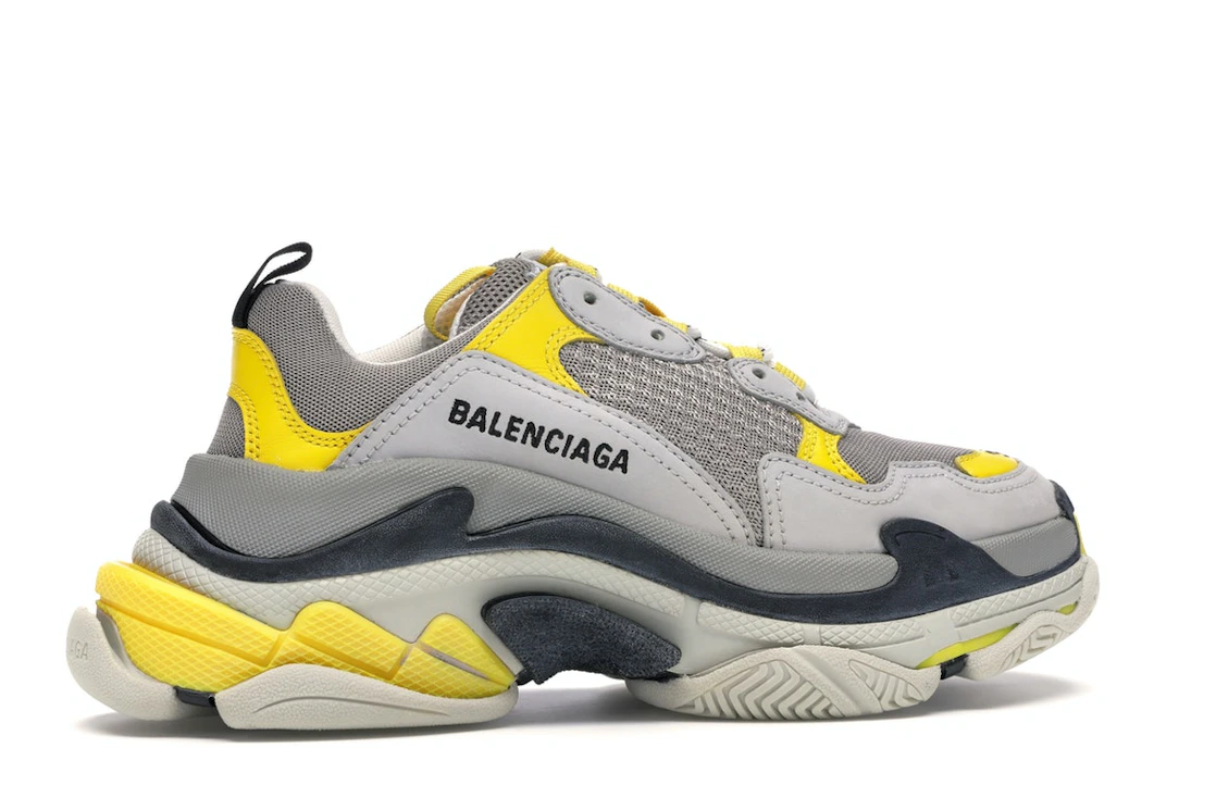 Vue 35 de Balenciaga Triple S Grey Yellow 