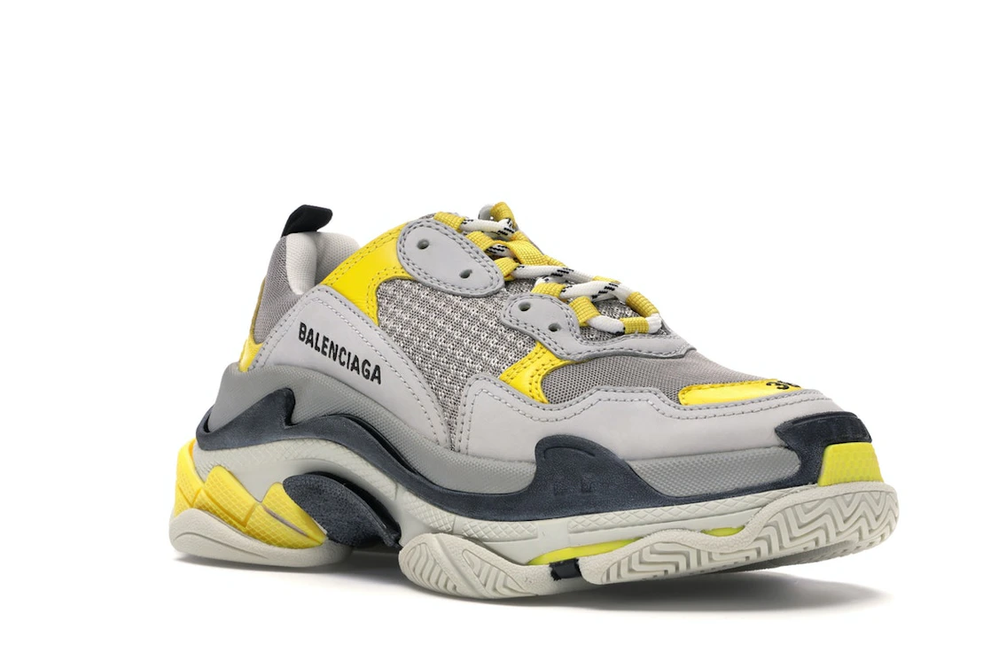 Vue 5 de Balenciaga Triple S Grey Yellow 