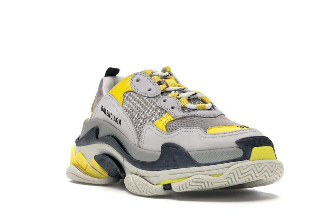 Vue 6 de Balenciaga Triple S Grey Yellow 