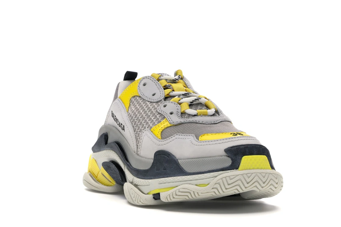 Vue 7 de Balenciaga Triple S Grey Yellow 
