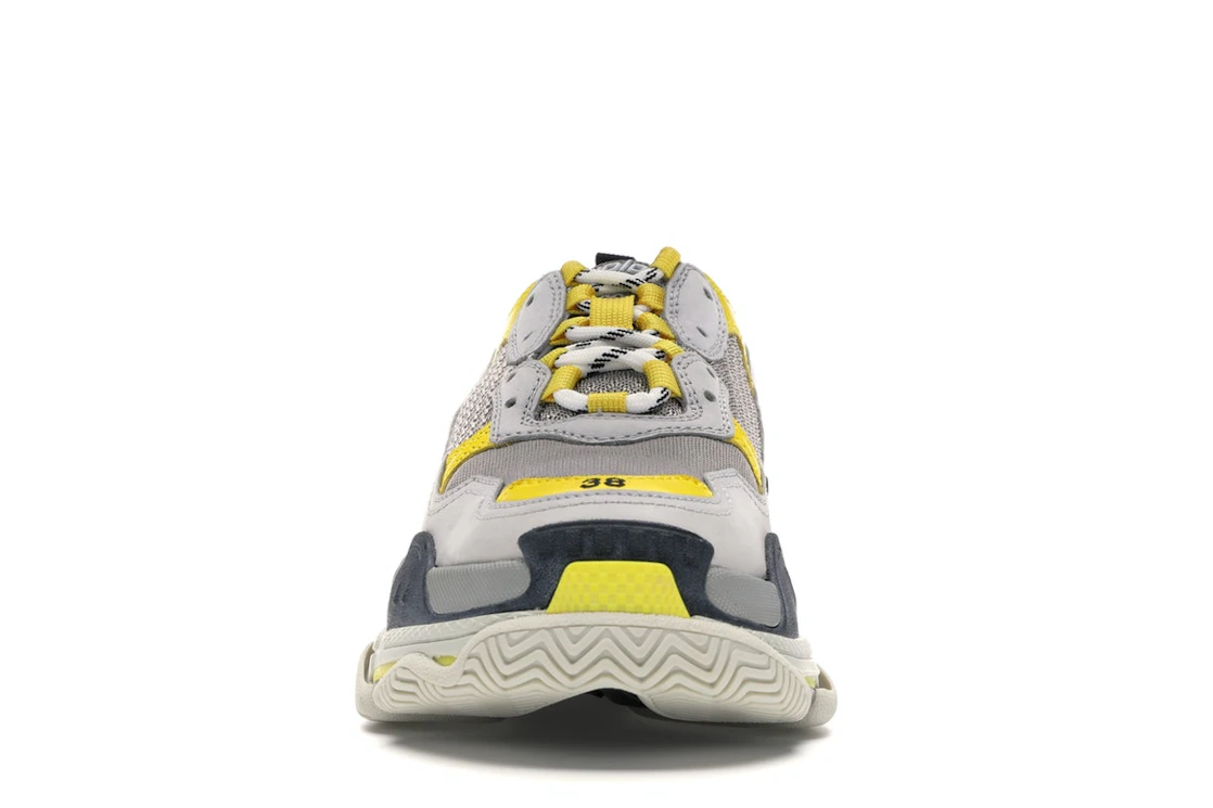 Vue 10 de Balenciaga Triple S Grey Yellow 