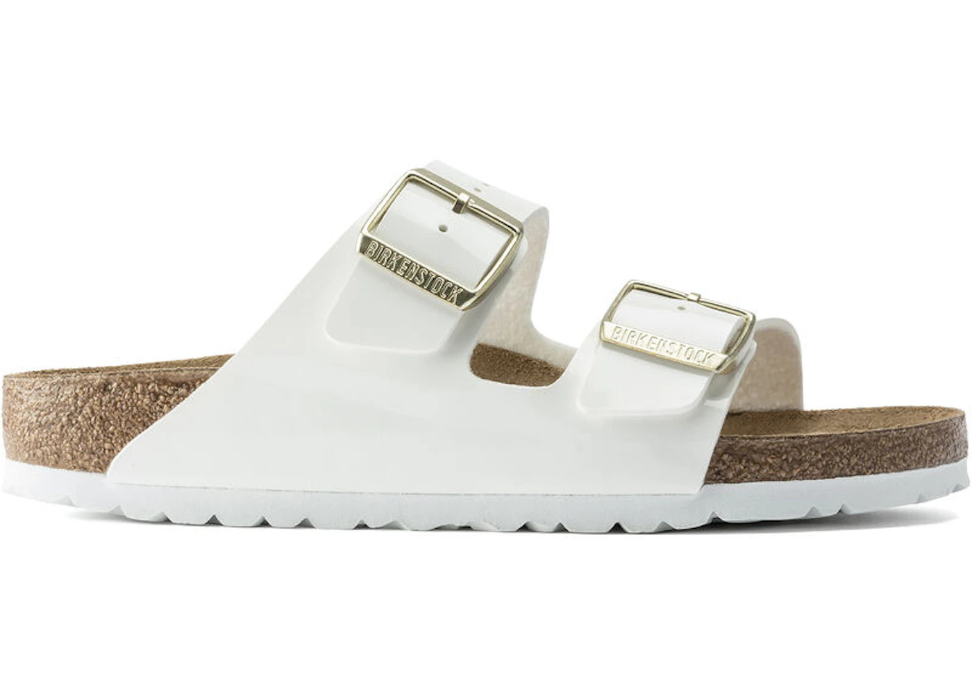 Birkenstock Arizona Birko-Flor Patent Patent White 