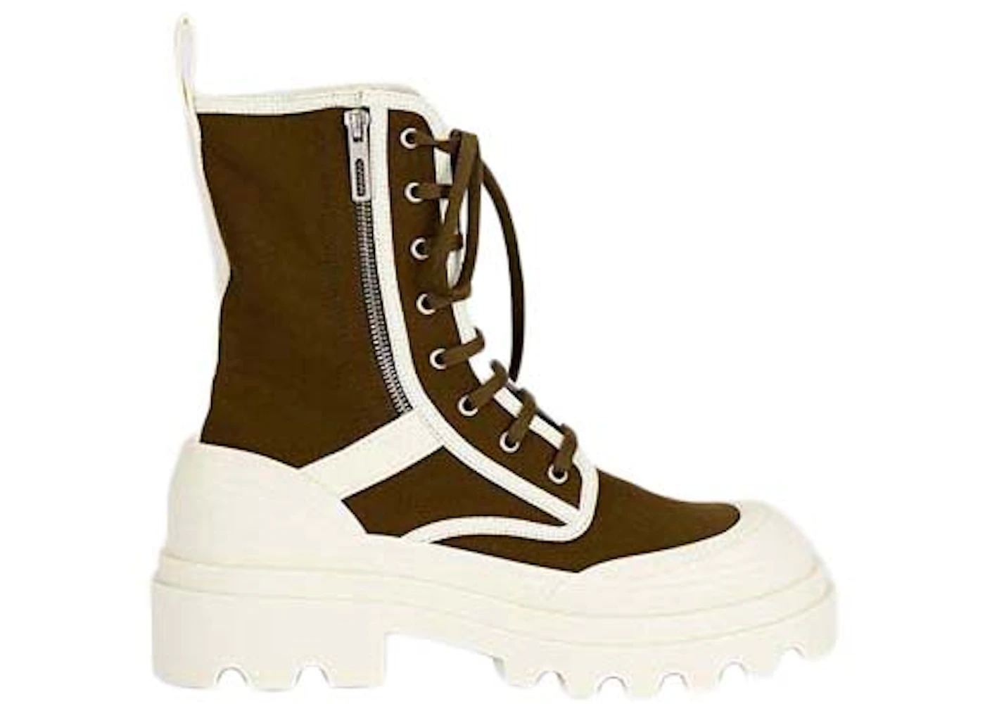 Bottega Veneta Lace-Up Boots Green White