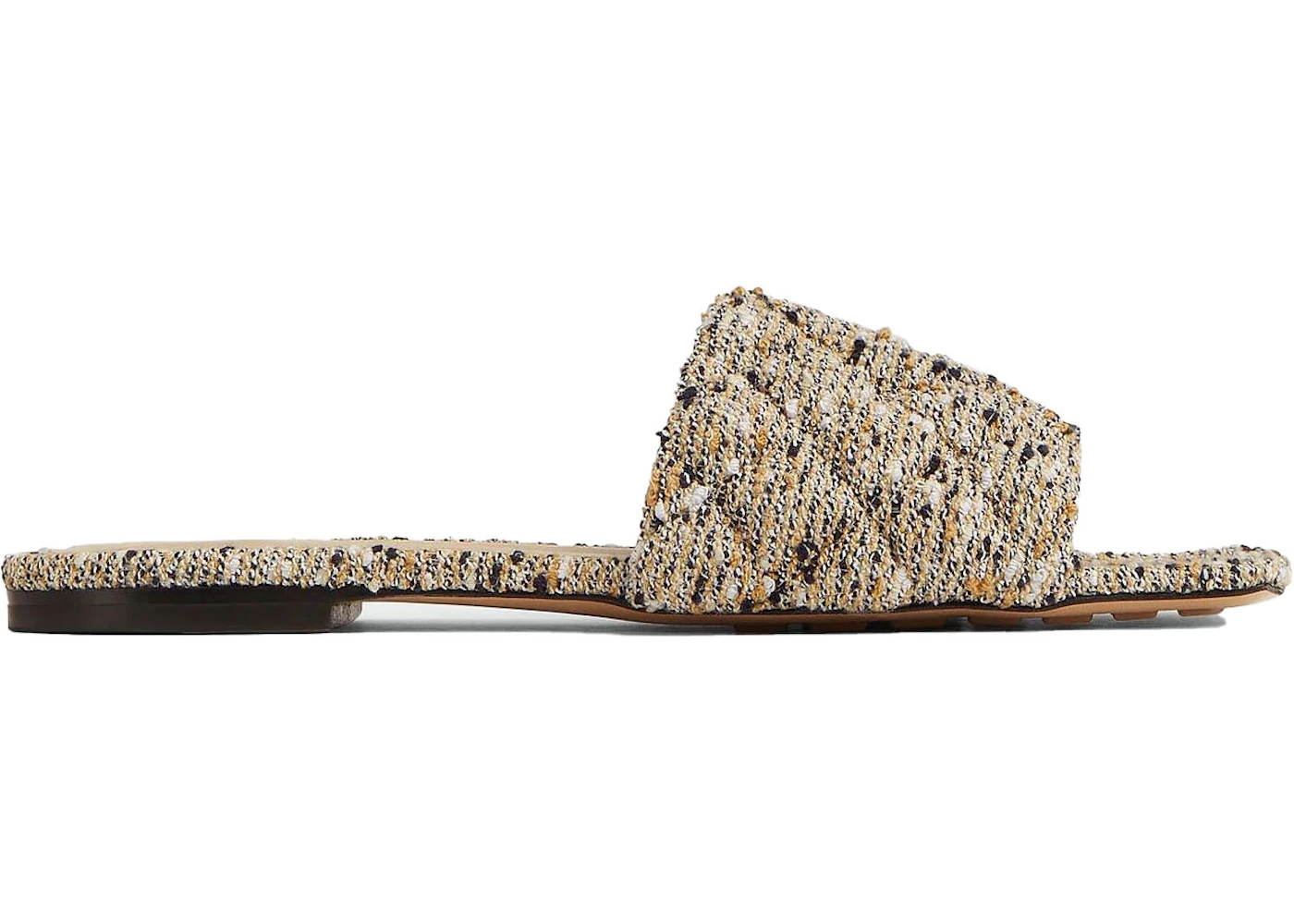 Bottega Veneta Padded Flat Sandal Camel Fabric 
