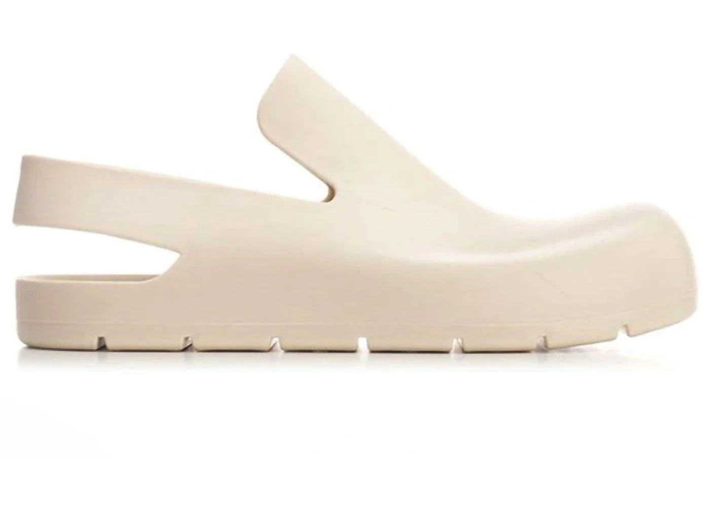 Bottega Veneta Rubber Slingback Puddle Shoe White 