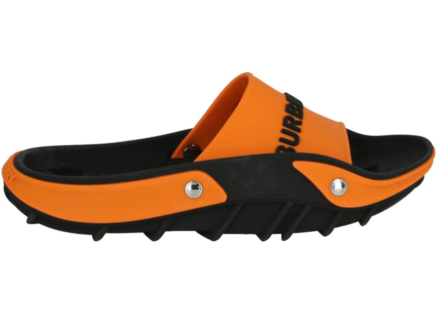 Burberry Bucklow Slides Black Orange 