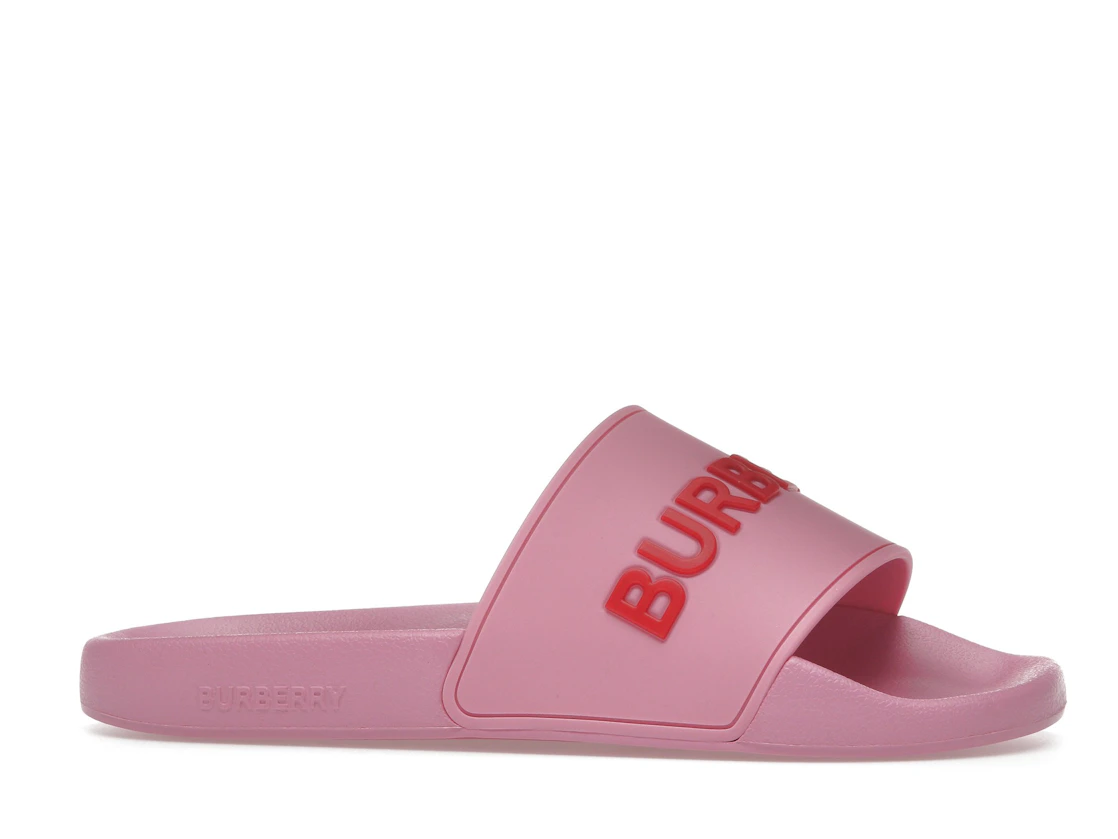 Vue 2 de Burberry Embossed Logo Slides Bubblegum Pink 