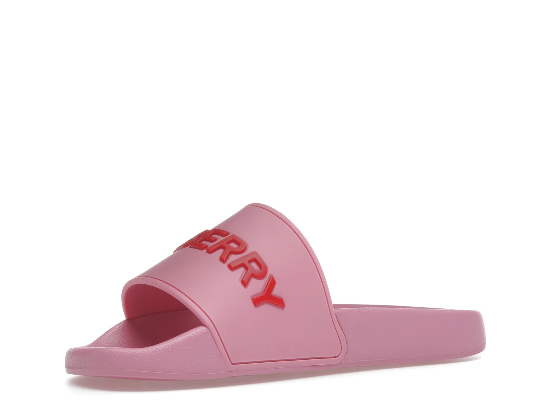 Vue 15 de Burberry Embossed Logo Slides Bubblegum Pink 