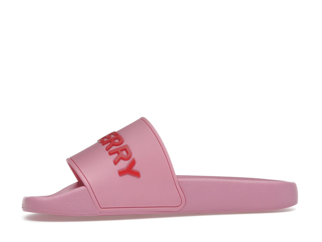 Vue 17 de Burberry Embossed Logo Slides Bubblegum Pink 