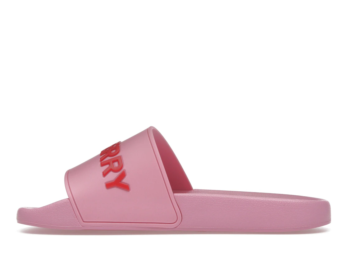 Vue 19 de Burberry Embossed Logo Slides Bubblegum Pink 