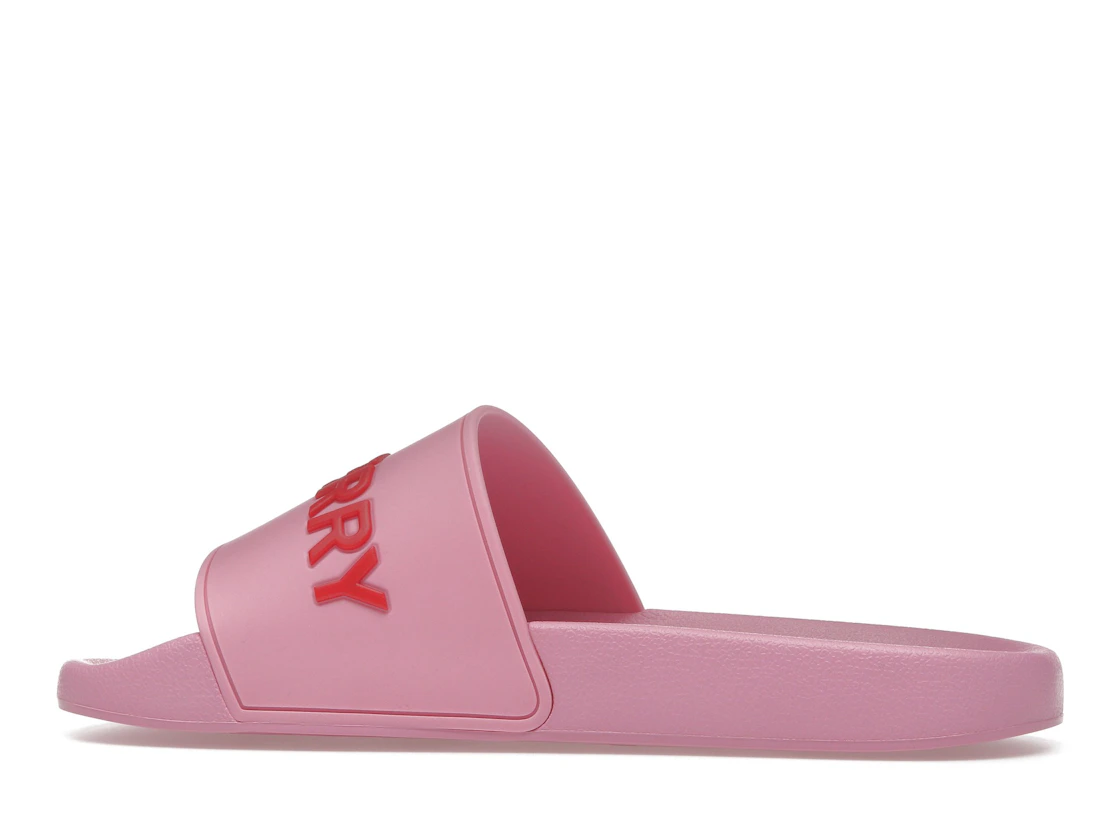 Vue 20 de Burberry Embossed Logo Slides Bubblegum Pink 