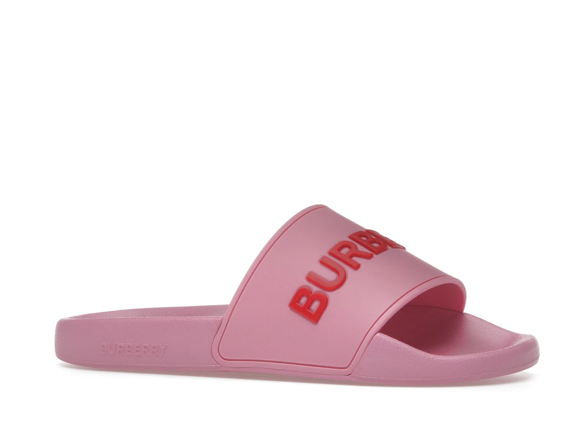 Vue 3 de Burberry Embossed Logo Slides Bubblegum Pink 