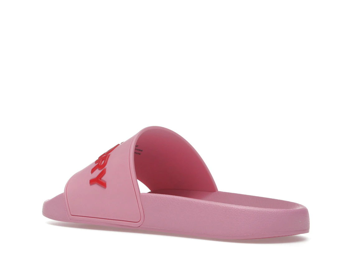 Vue 23 de Burberry Embossed Logo Slides Bubblegum Pink 
