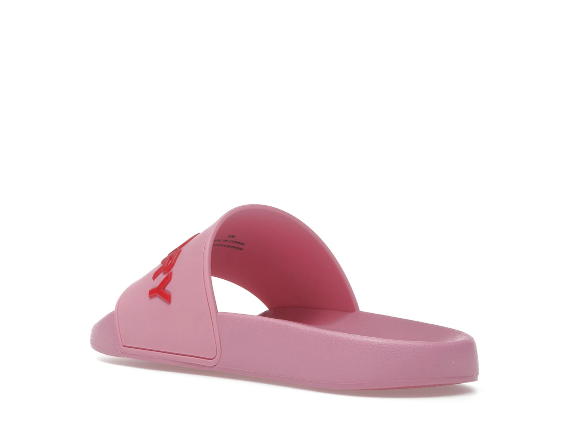 Vue 24 de Burberry Embossed Logo Slides Bubblegum Pink 