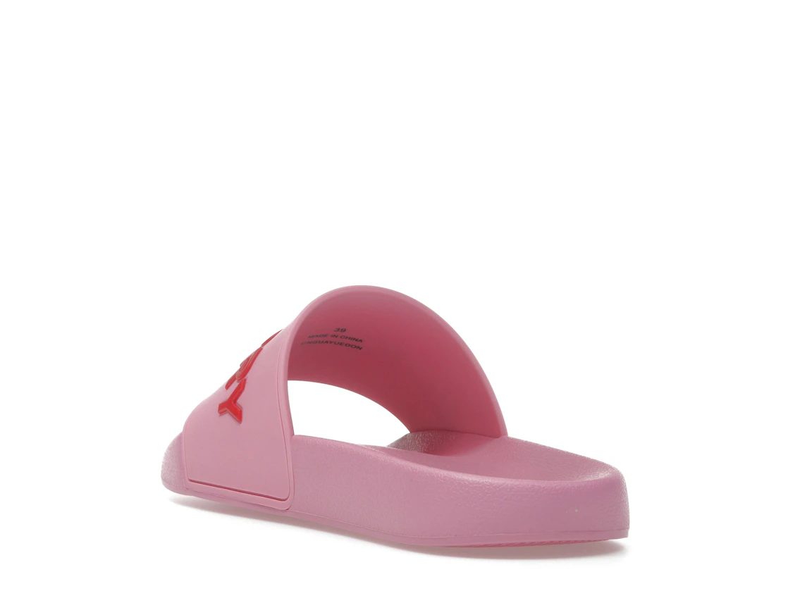 Vue 25 de Burberry Embossed Logo Slides Bubblegum Pink 