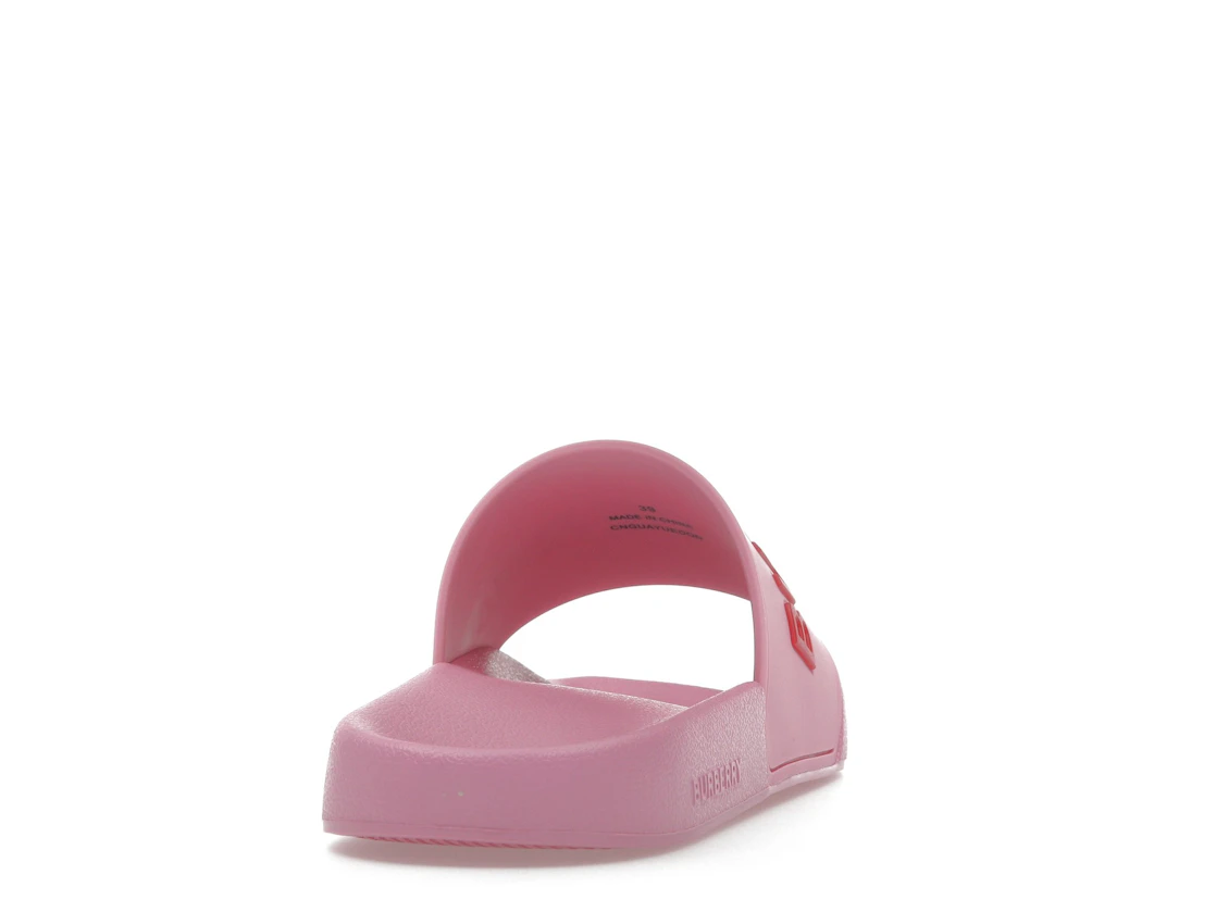 Vue 29 de Burberry Embossed Logo Slides Bubblegum Pink 