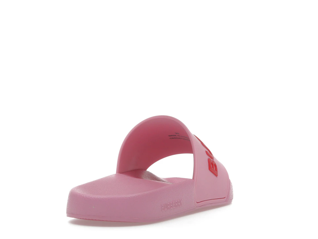 Vue 30 de Burberry Embossed Logo Slides Bubblegum Pink 