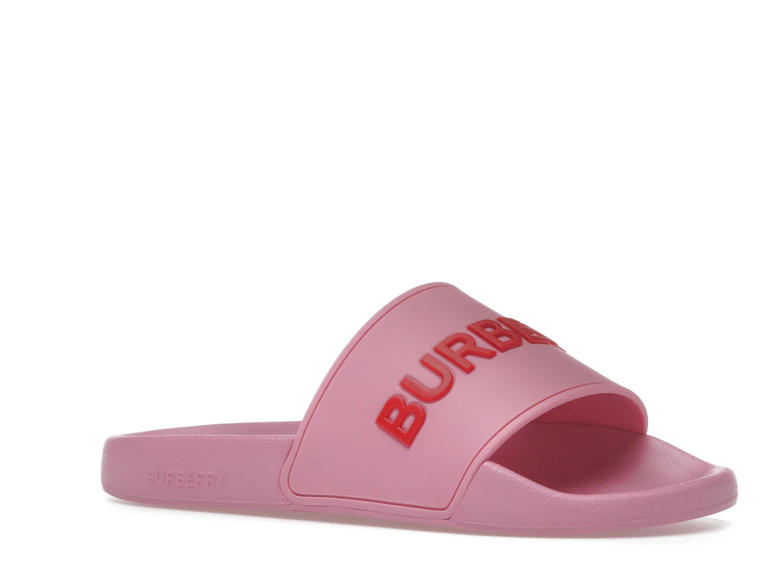 Vue 4 de Burberry Embossed Logo Slides Bubblegum Pink 
