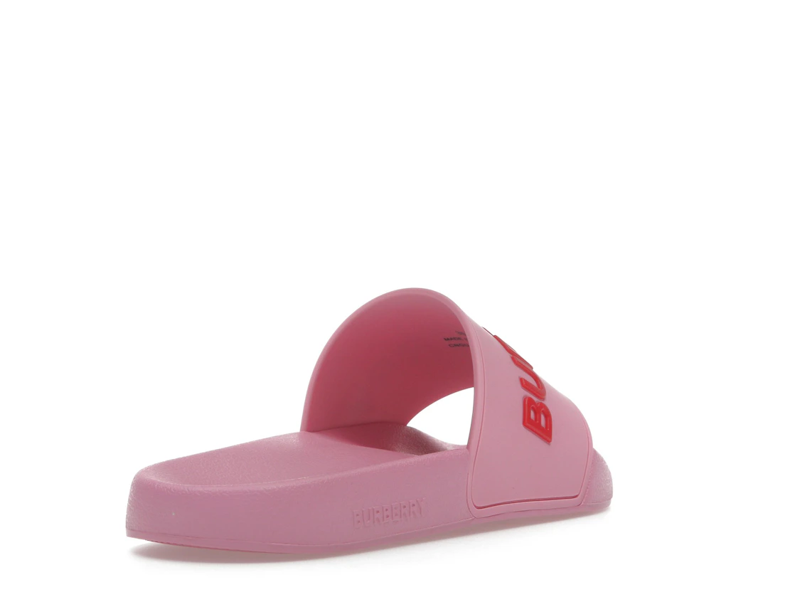 Vue 31 de Burberry Embossed Logo Slides Bubblegum Pink 