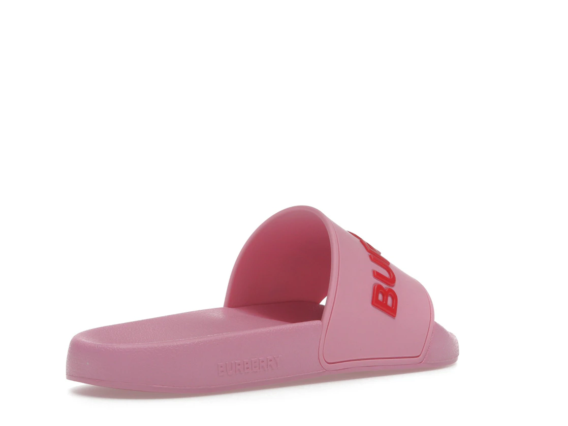 Vue 32 de Burberry Embossed Logo Slides Bubblegum Pink 