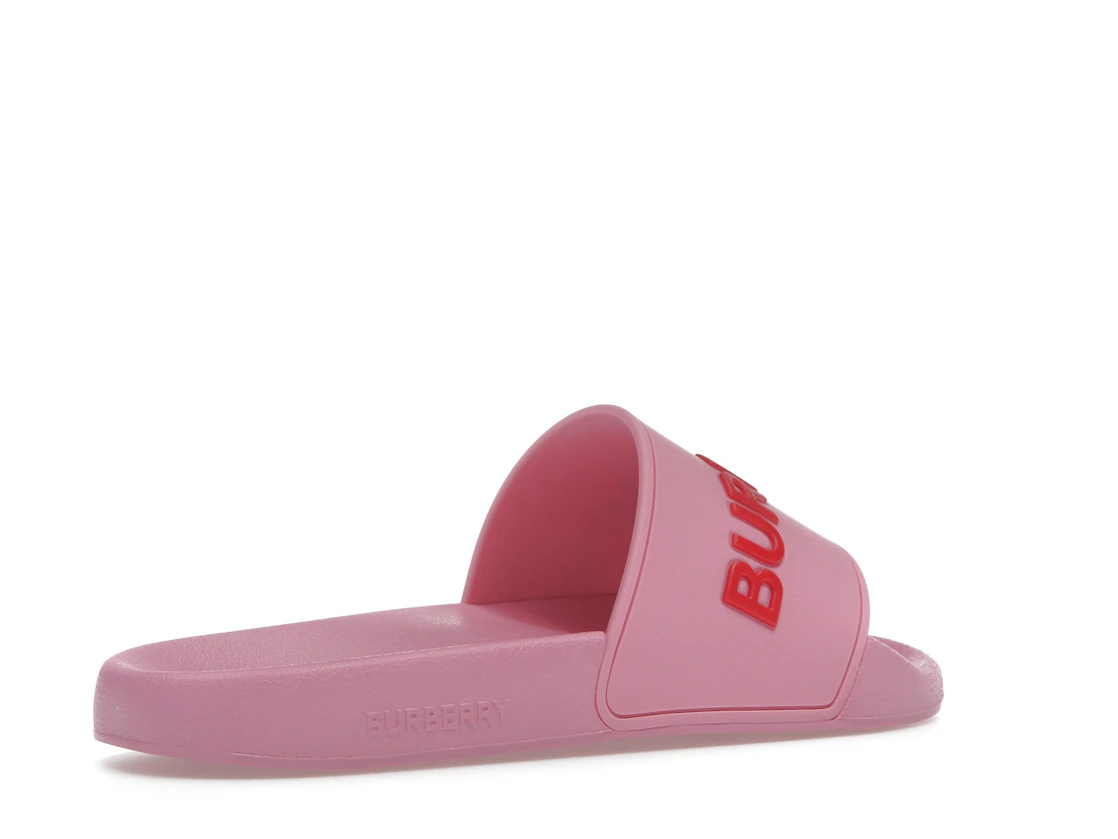 Vue 33 de Burberry Embossed Logo Slides Bubblegum Pink 