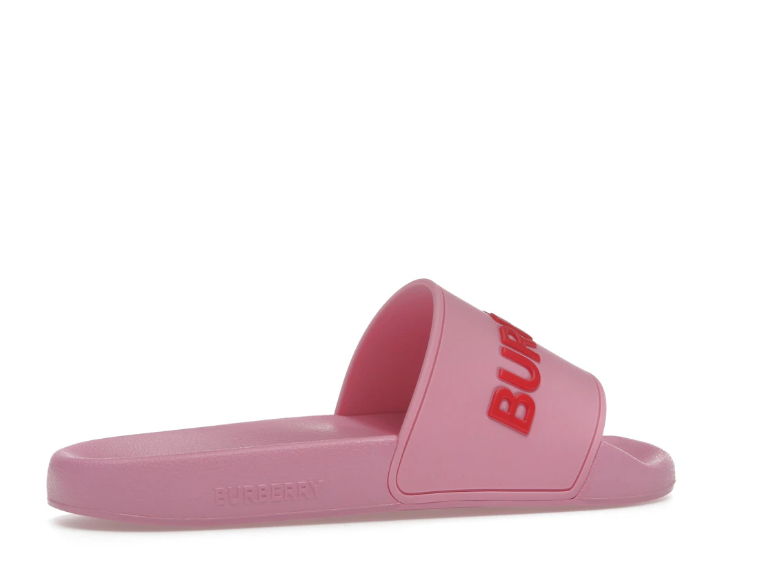 Vue 34 de Burberry Embossed Logo Slides Bubblegum Pink 
