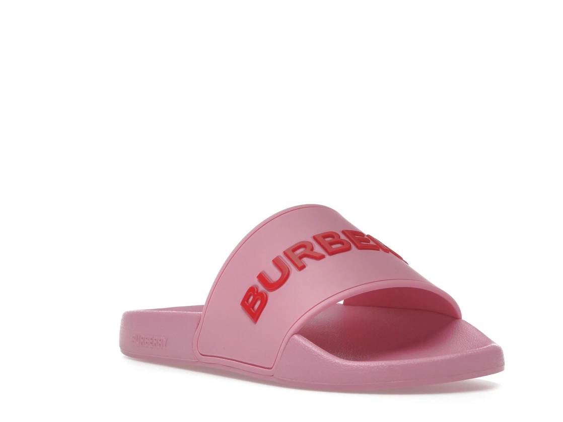 Vue 6 de Burberry Embossed Logo Slides Bubblegum Pink 