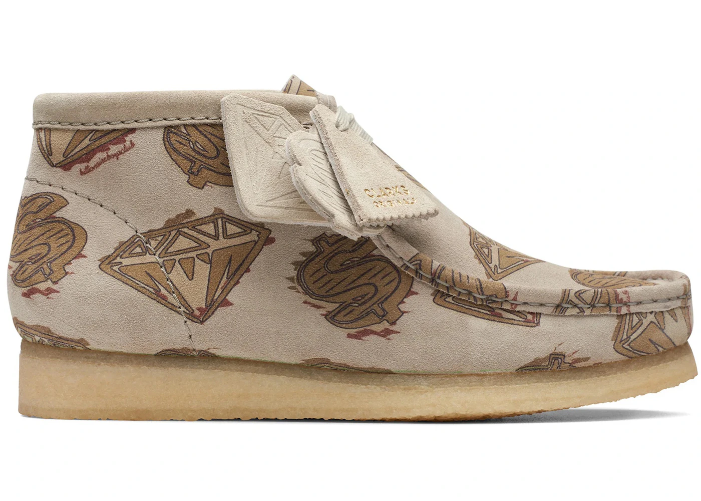 Clarks Originals Wallabee Boot Billionaire Boys Club Diamonds & Dollars Off White