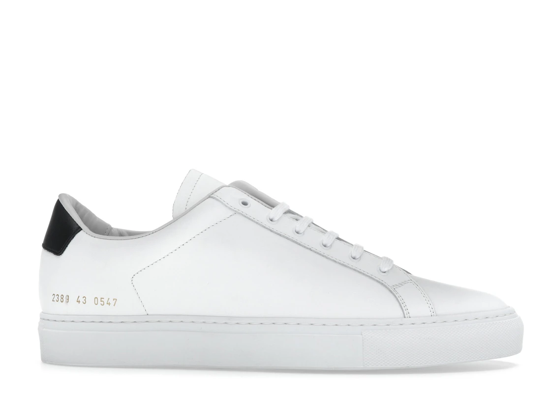 Vue 2 de Common Projects Retro Classic Low White Black