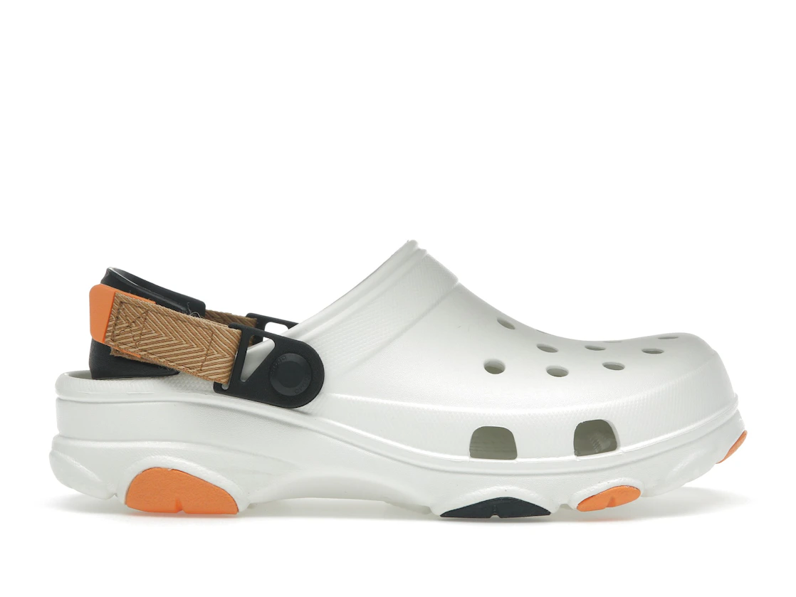 Vue 1 de Crocs Classic All-Terrain Clog White Orange