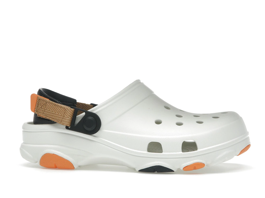 Vue 2 de Crocs Classic All-Terrain Clog White Orange