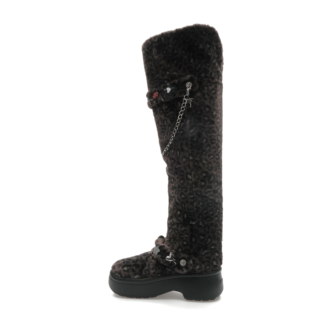 Vue 20 de Crocs Classic Unfurgettable Knee High Boot Black Leopard 