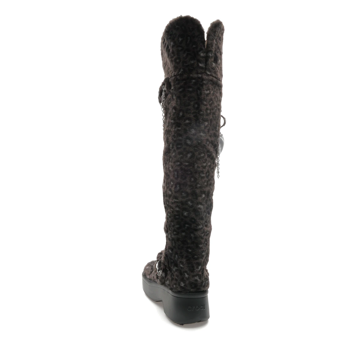 Vue 26 de Crocs Classic Unfurgettable Knee High Boot Black Leopard 