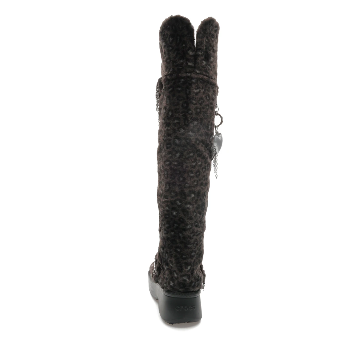 Vue 27 de Crocs Classic Unfurgettable Knee High Boot Black Leopard 