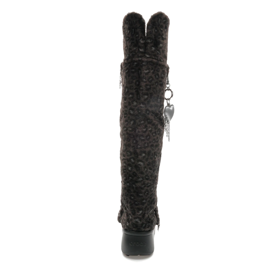 Vue 28 de Crocs Classic Unfurgettable Knee High Boot Black Leopard 