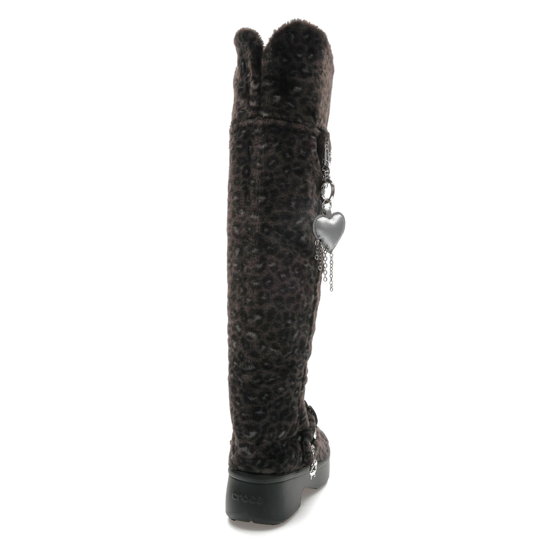 Vue 30 de Crocs Classic Unfurgettable Knee High Boot Black Leopard 