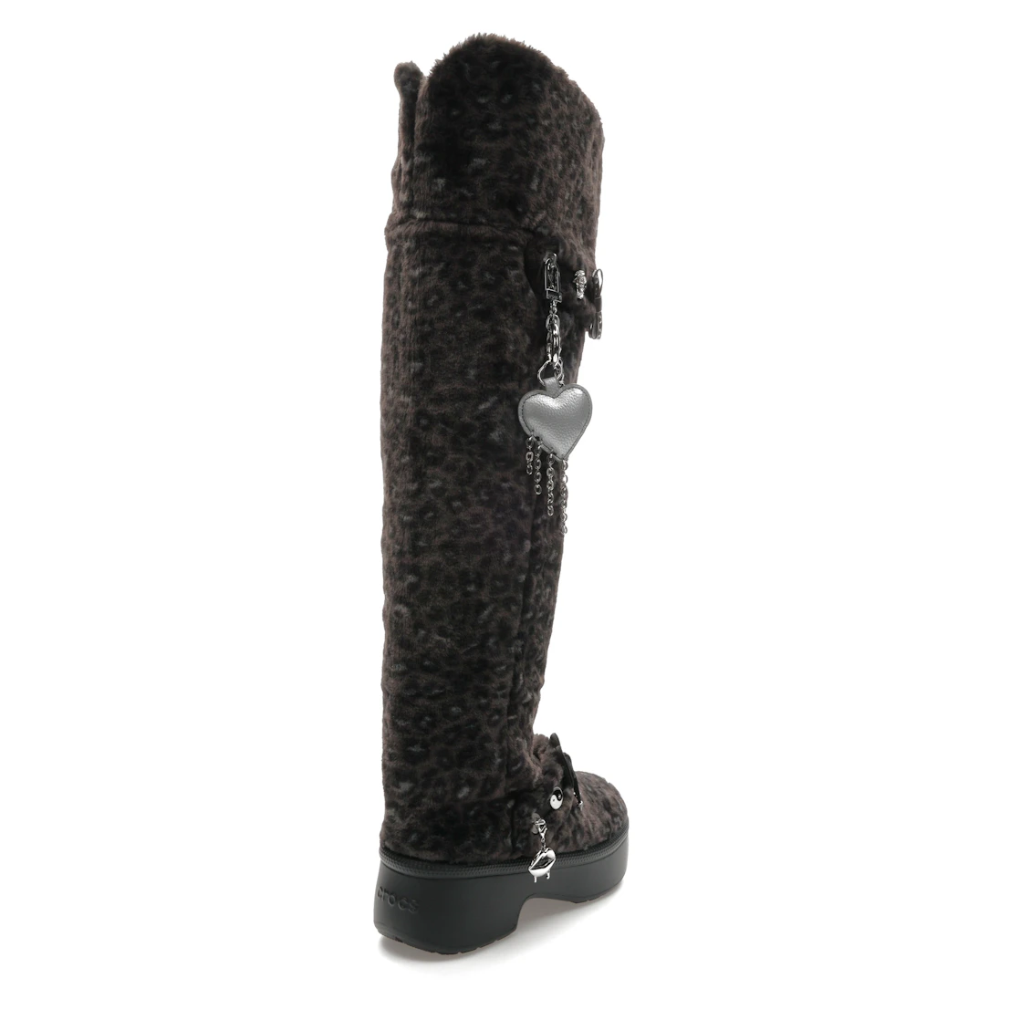 Vue 32 de Crocs Classic Unfurgettable Knee High Boot Black Leopard 