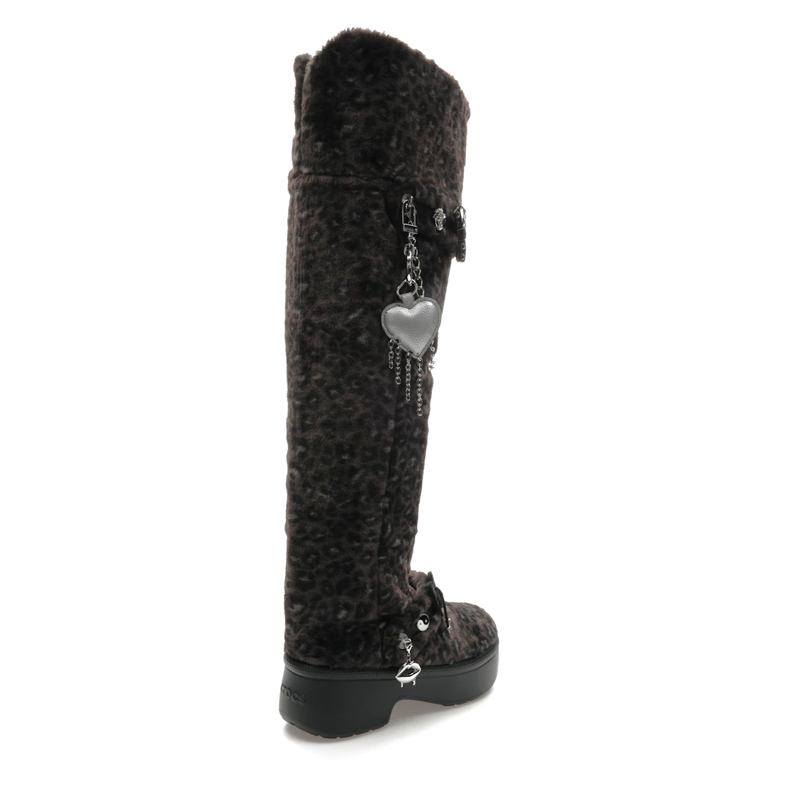 Vue 33 de Crocs Classic Unfurgettable Knee High Boot Black Leopard 