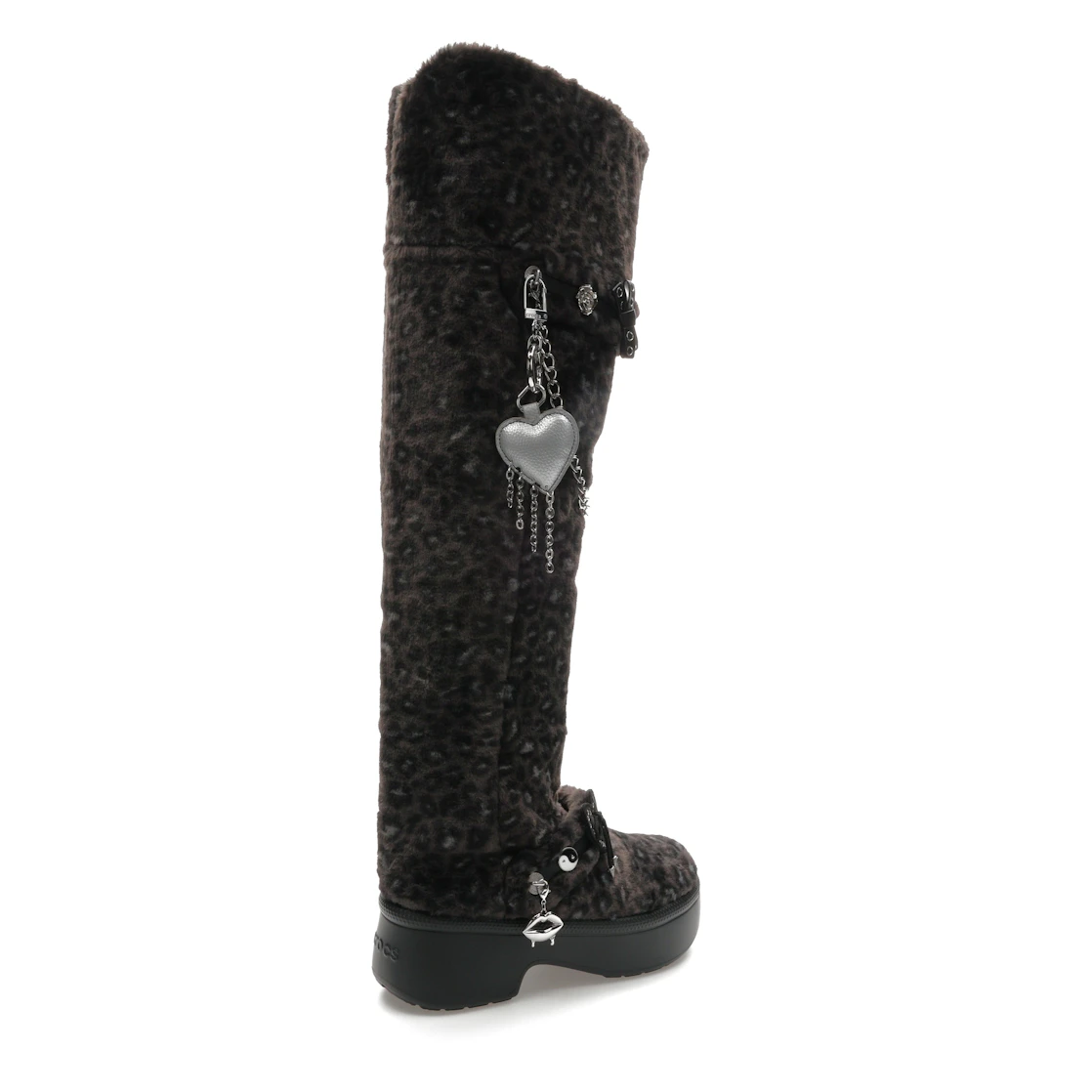 Vue 34 de Crocs Classic Unfurgettable Knee High Boot Black Leopard 