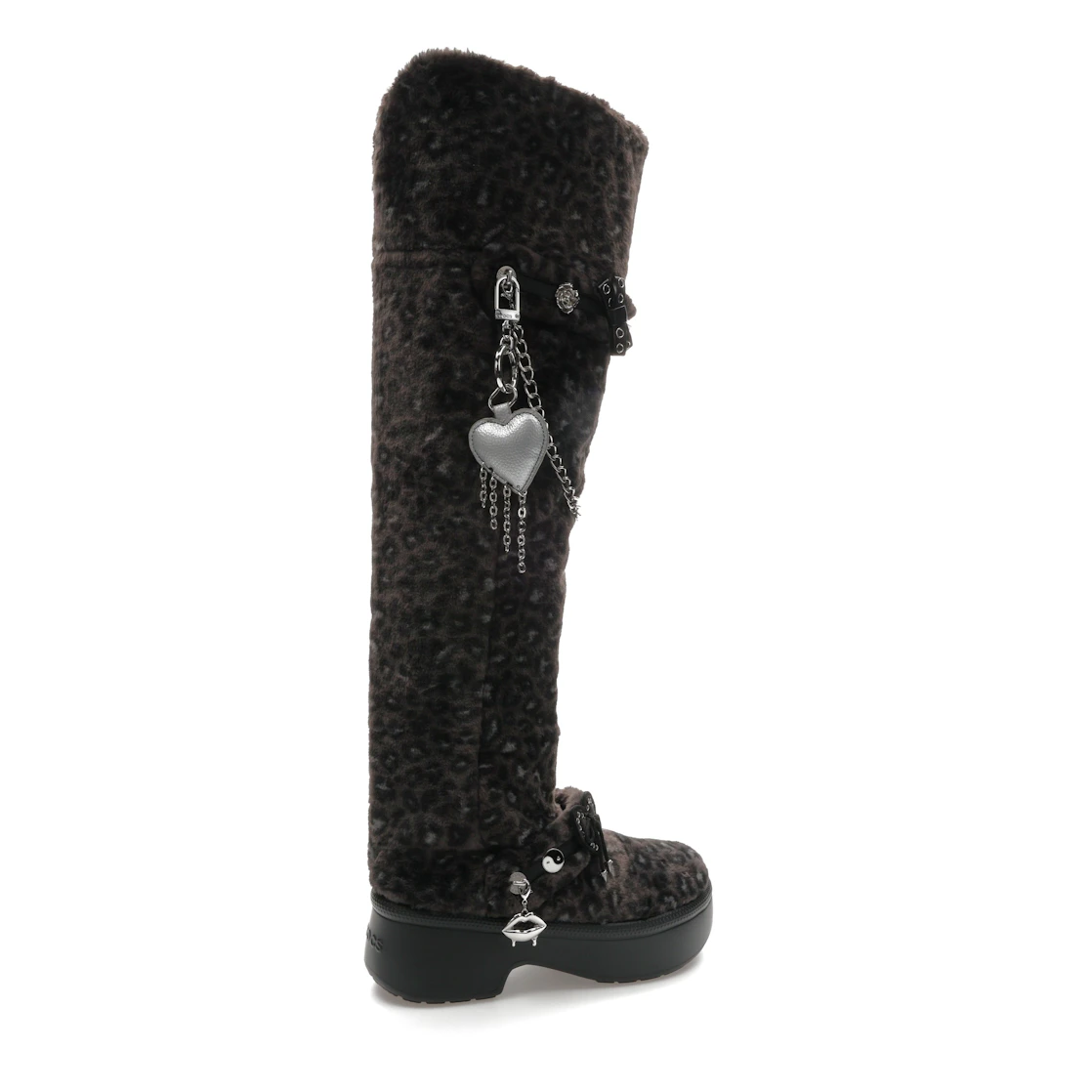 Vue 35 de Crocs Classic Unfurgettable Knee High Boot Black Leopard 