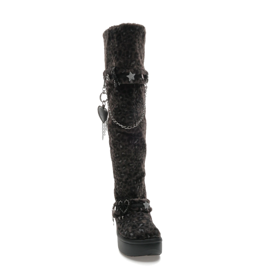 Vue 9 de Crocs Classic Unfurgettable Knee High Boot Black Leopard 
