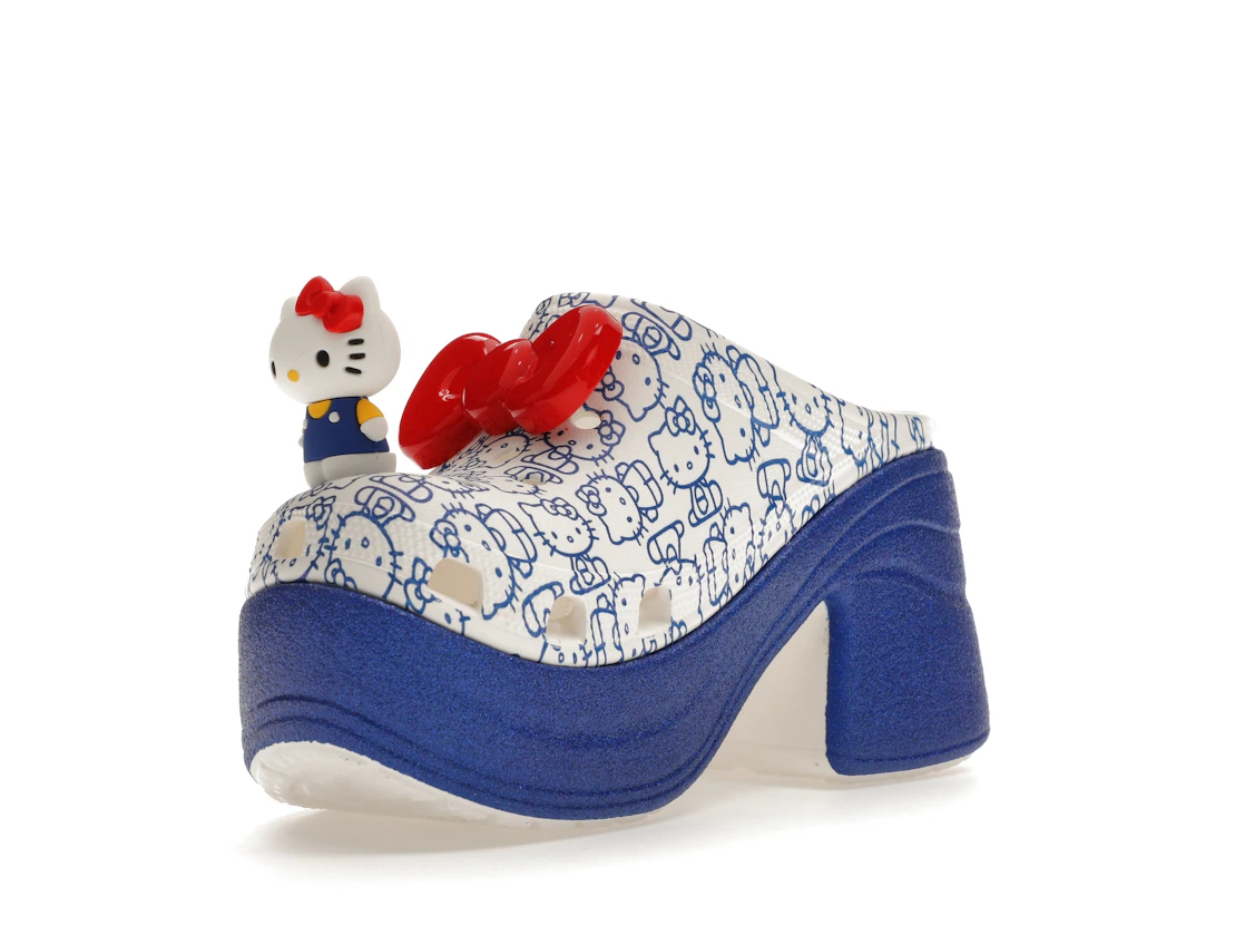 Vue 14 de Crocs Siren Clog Hello Kitty 50th Anniversary Blue Glitter