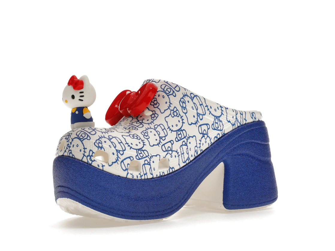 Vue 15 de Crocs Siren Clog Hello Kitty 50th Anniversary Blue Glitter
