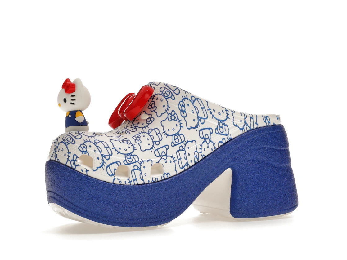 Vue 16 de Crocs Siren Clog Hello Kitty 50th Anniversary Blue Glitter