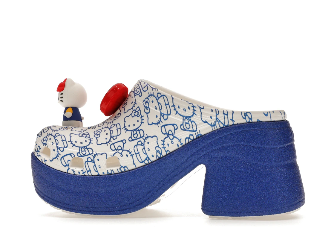 Vue 20 de Crocs Siren Clog Hello Kitty 50th Anniversary Blue Glitter