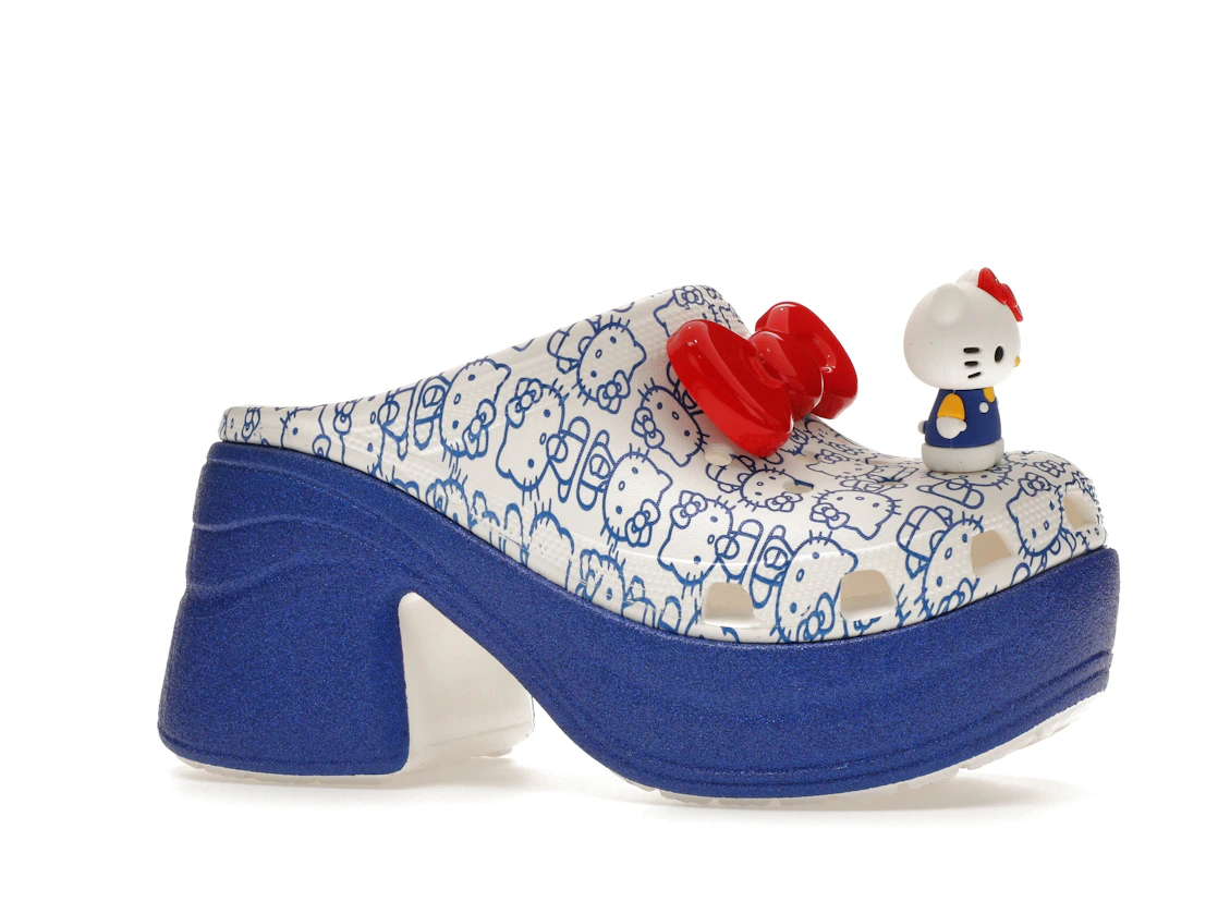 Vue 3 de Crocs Siren Clog Hello Kitty 50th Anniversary Blue Glitter