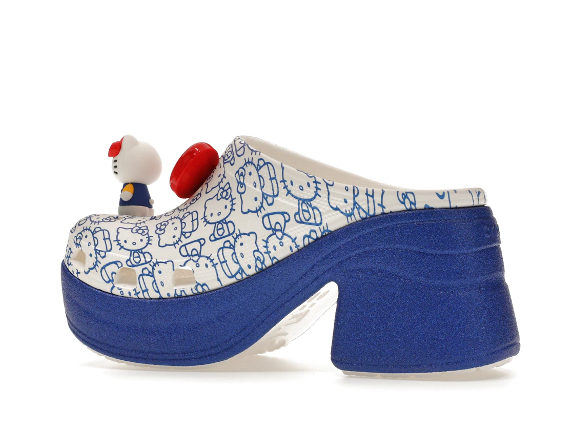 Vue 21 de Crocs Siren Clog Hello Kitty 50th Anniversary Blue Glitter