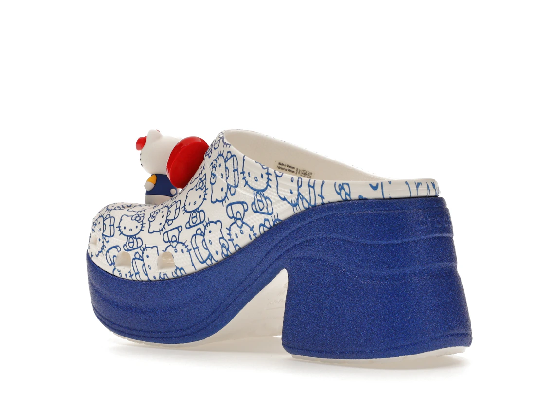 Vue 23 de Crocs Siren Clog Hello Kitty 50th Anniversary Blue Glitter