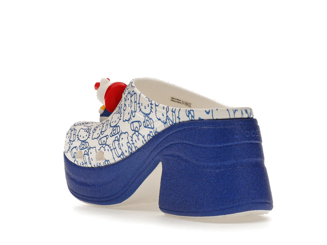 Vue 24 de Crocs Siren Clog Hello Kitty 50th Anniversary Blue Glitter